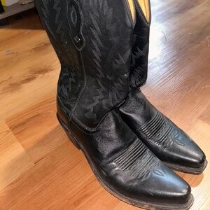Old West Leather Boots (Black)